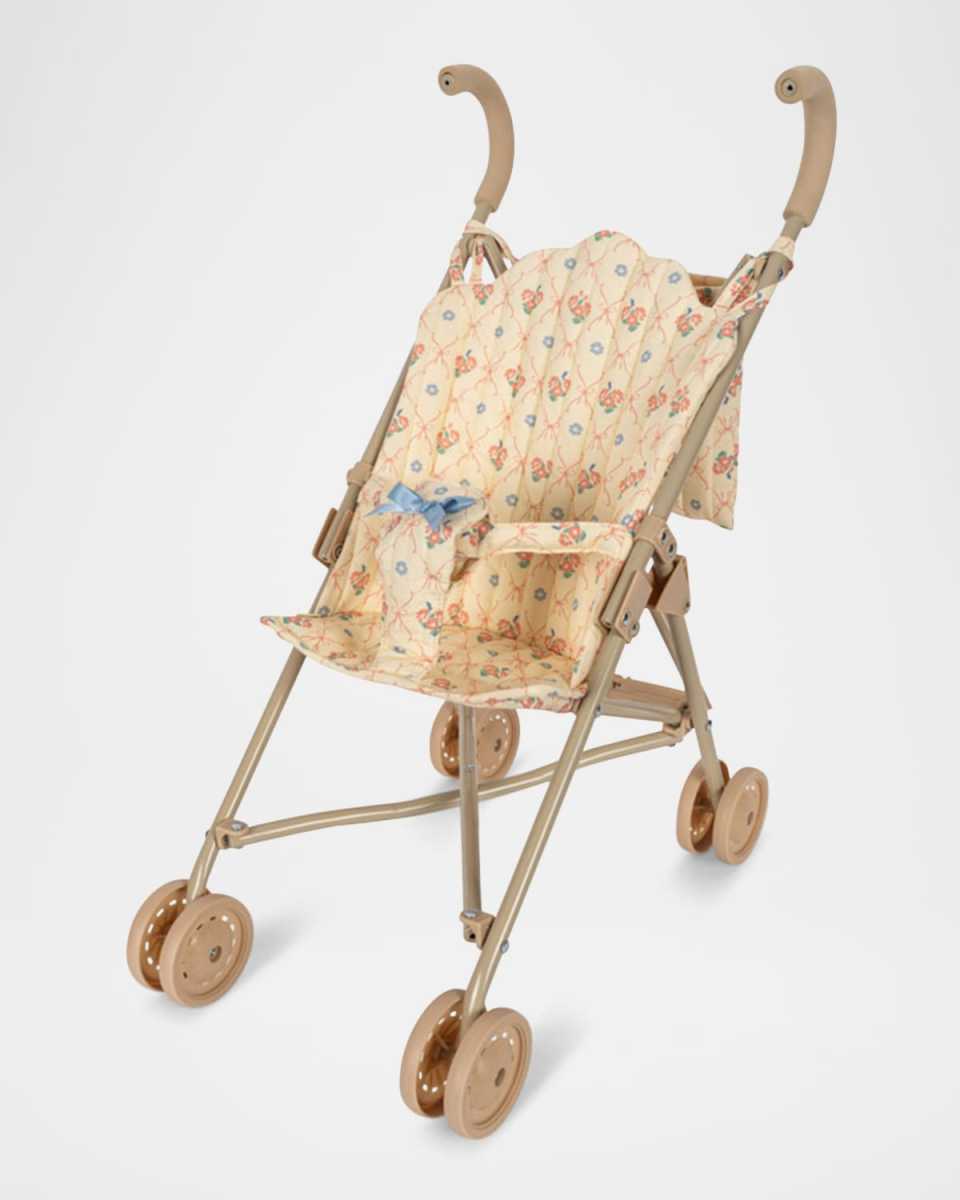 Floral-Print Doll Stroller
